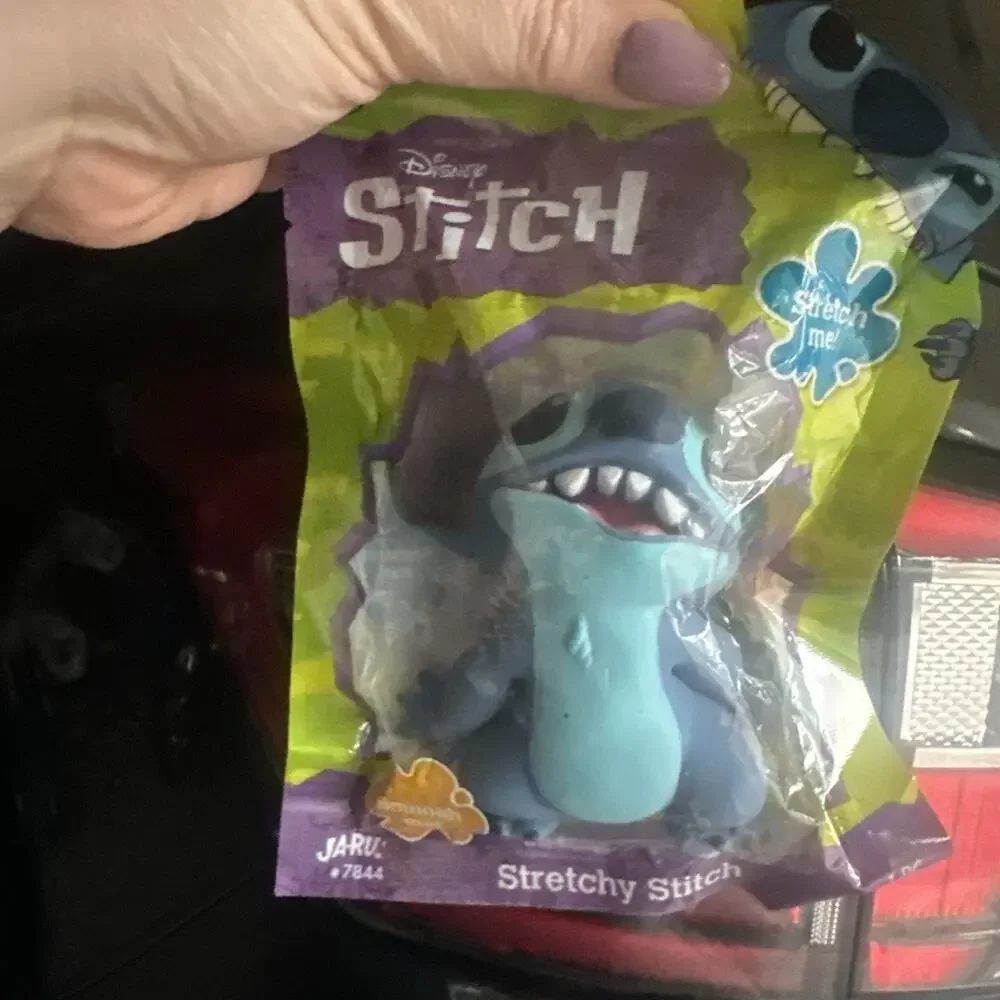 Disney 3 1/2” Stitch Jumbo Jiggly Ja-Ru Jaru 2023 Squeeze Stretch - NEW -
